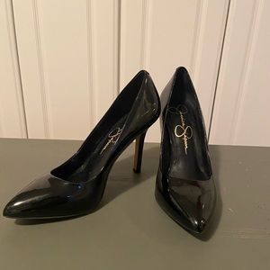 Jessica Simpson Black Patent Leather Heels Size 8 1/2